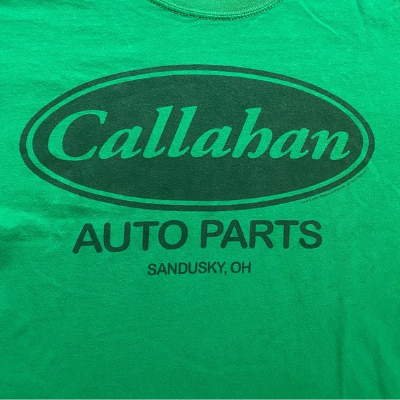 Tommy Boy Callahan Auto Parts Tee Shirt Sandusky Ohio Mens Medium Green - Picture 2 of 6